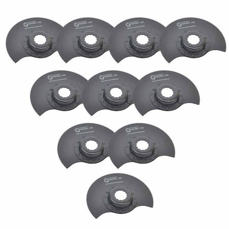 Versa Tool 80mm HSS Semi-Circular Multi-Tool Saw Blades, 9mm Offset Mount, PK 10 SB10J